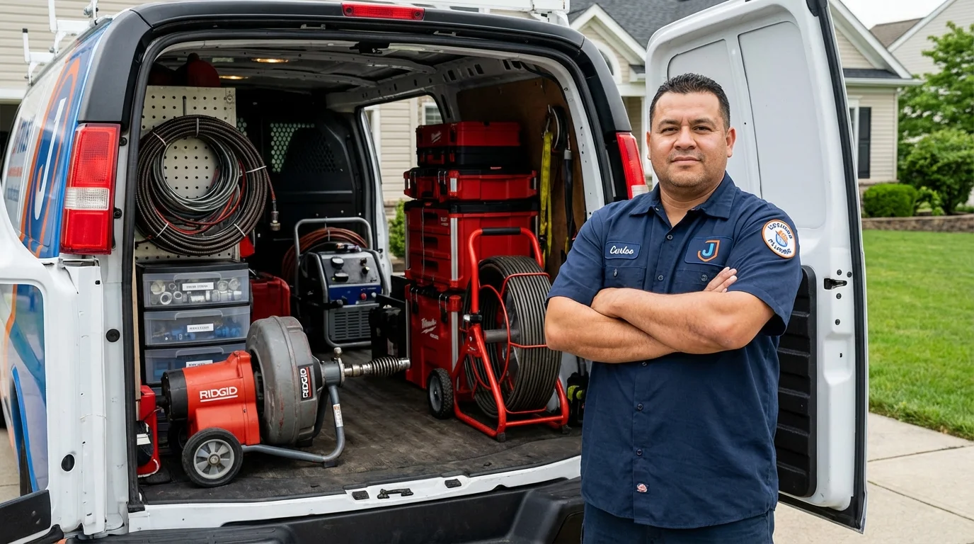 Professional drain cleaning equipment and Johns Plumbing LLC plumber in Dyersburg