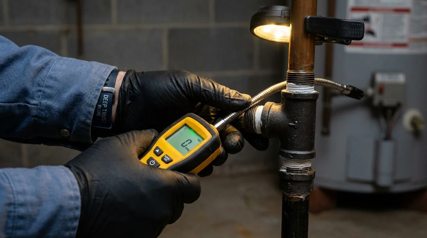 Gas leak detection with electronic sniffer by Johns Plumbing LLC in Dyersburg