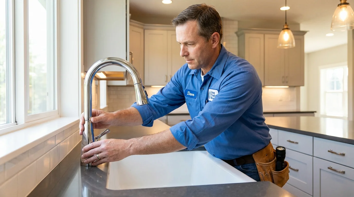 Kitchen faucet installation by Johns Plumbing LLC in Dyersburg