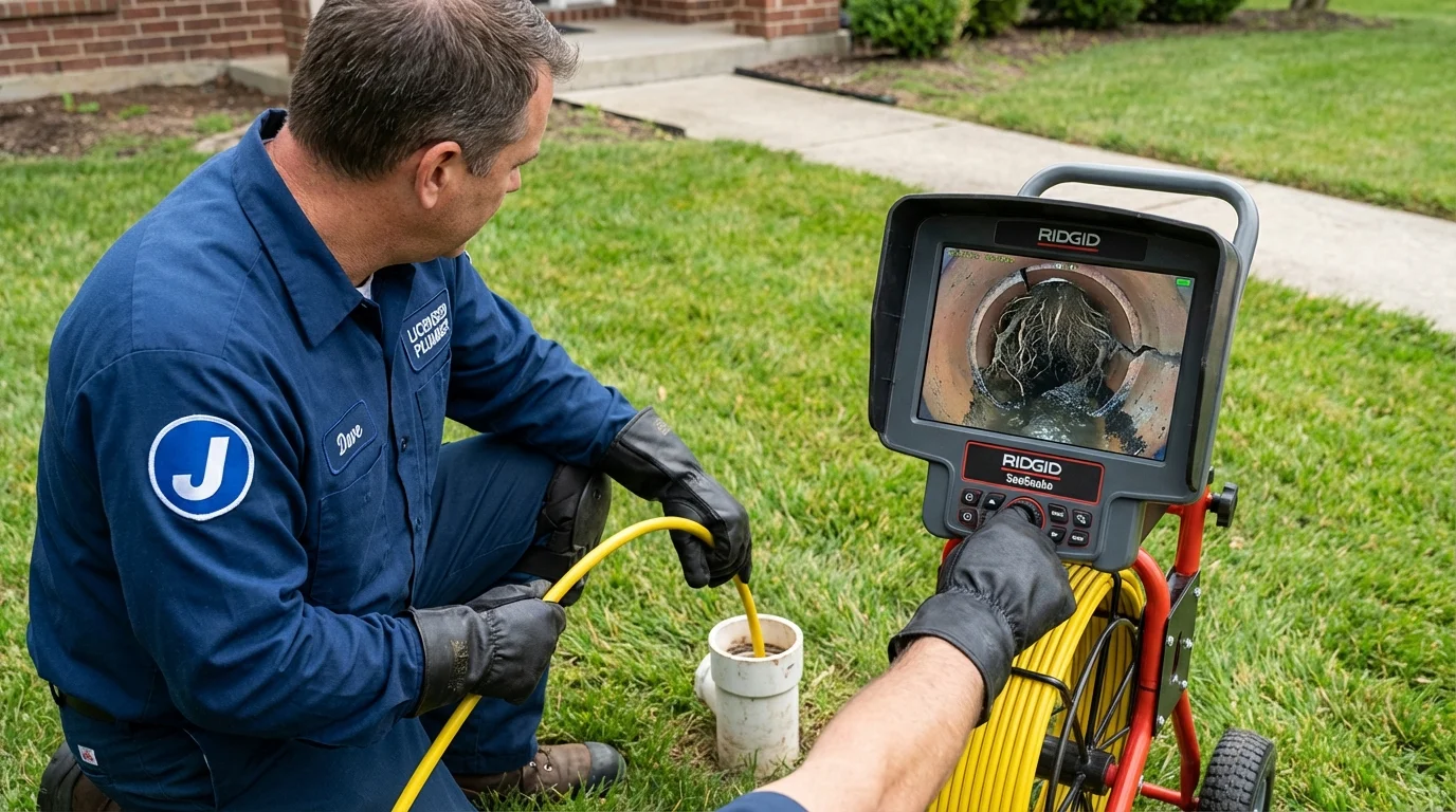 Sewer camera inspection being performed by Johns Plumbing LLC in Dyersburg